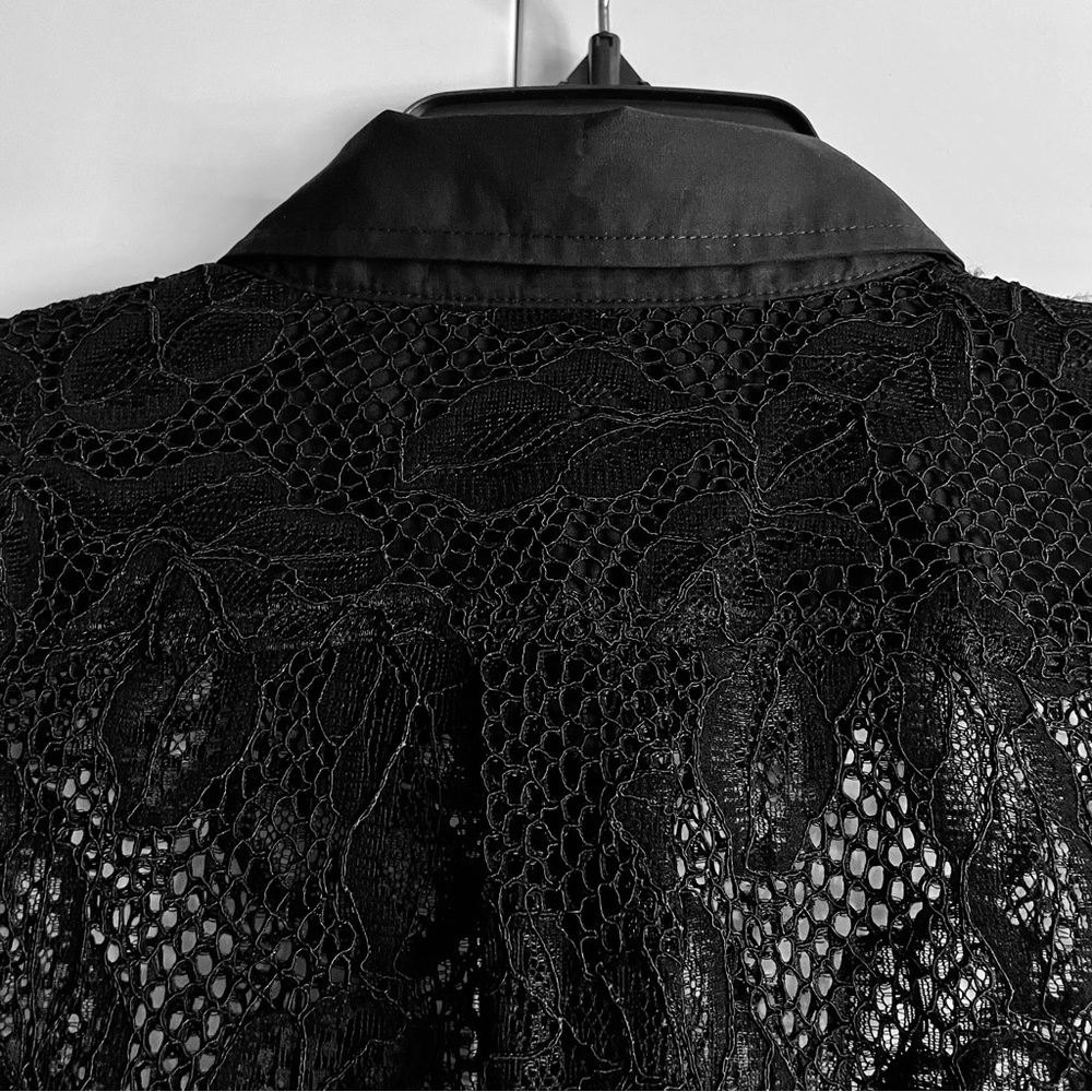 Soaked Nylah Black Lace Button Down Blouse Size M EUC - Picture 11 of 16